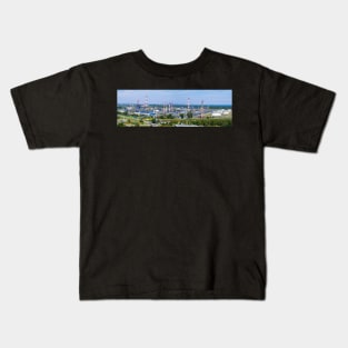 Aerial landscape of refinery Kids T-Shirt